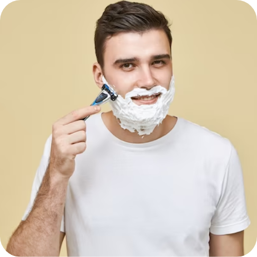 Man doing shaving