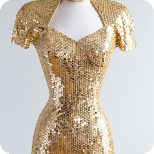 Gold-coloured dress