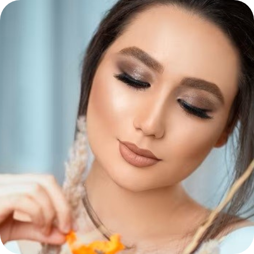 Women in bridal eye makeup