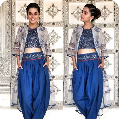 Tapsee Pannu wearing Indo-Western Fusion