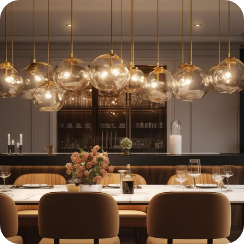 Pendant lights in home