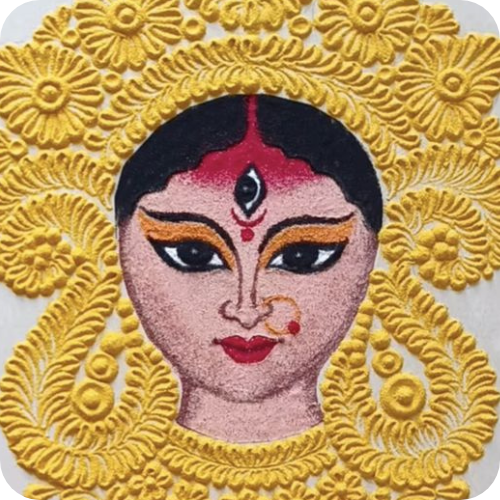 Goddess lakshmiji rangoli