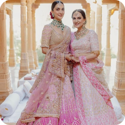 Kiara Advani wearing wedding lehenga