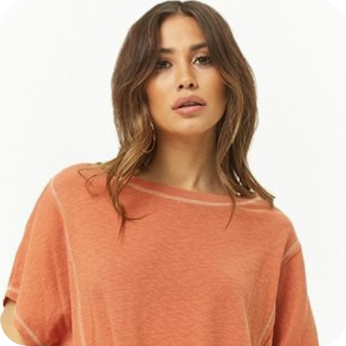 Woman wearing athleisure-inspired t-shirt